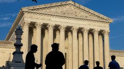 People gather outside the U.S. Supreme Court in Washington, U.S., June 29, 2024.