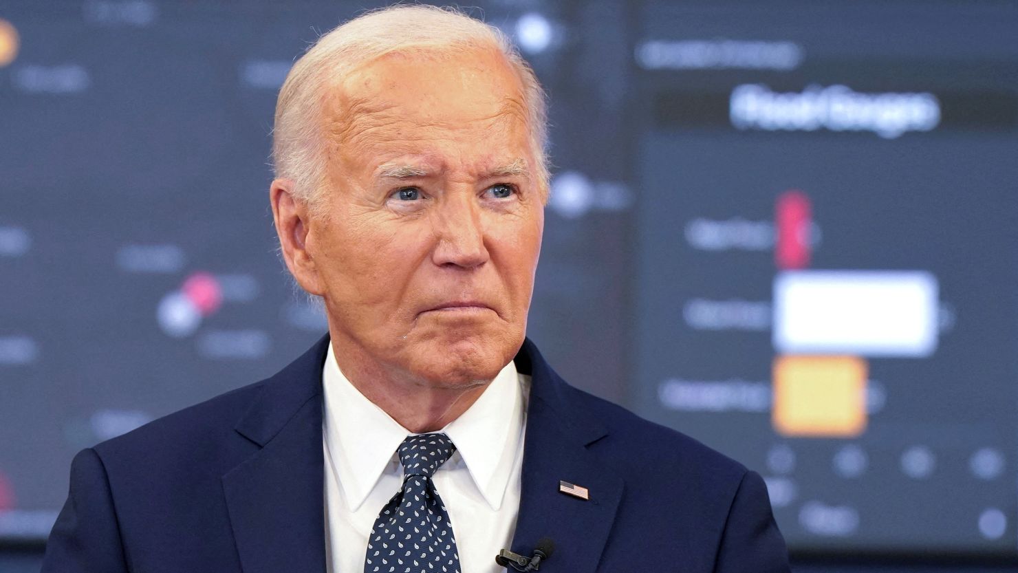 President Joe Biden speaks at the D.C. Emergency Operations Center in Washington on July 2, 2024.