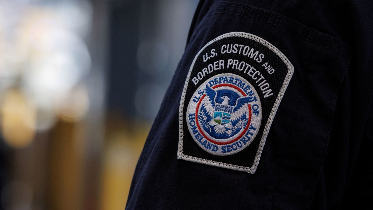 A US Customs and Border Protection officer in California in May 2024.