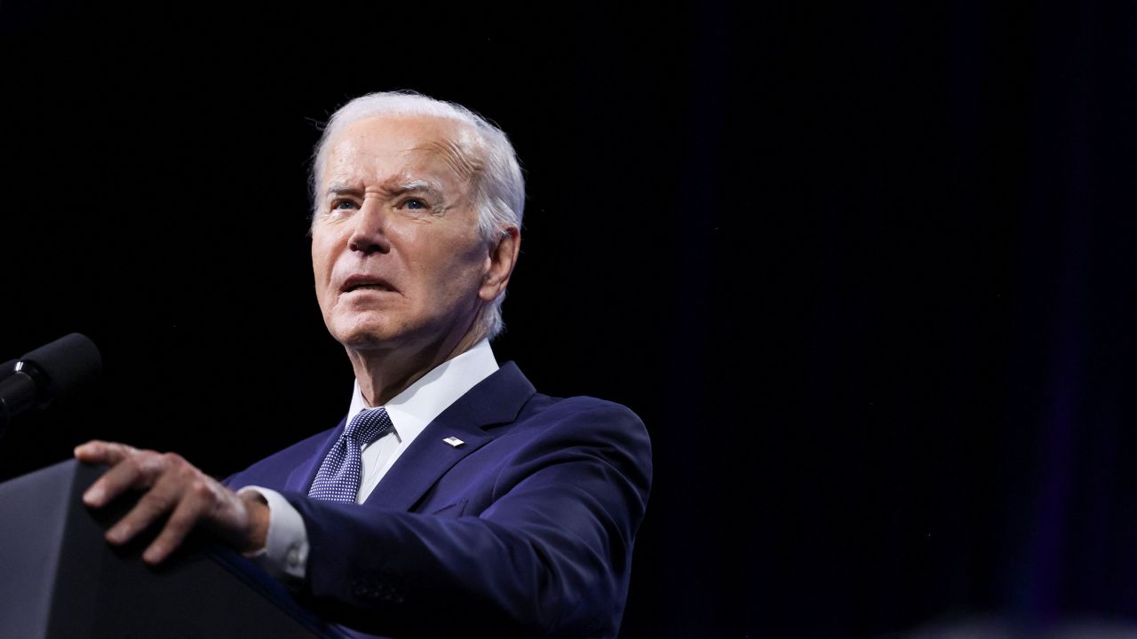 U.S. President Joe Biden speaks at the 115th NAACP National Convention in Las Vegas, Nevada, U.S., July 16, 2024. REUTERS/Tom Brenner