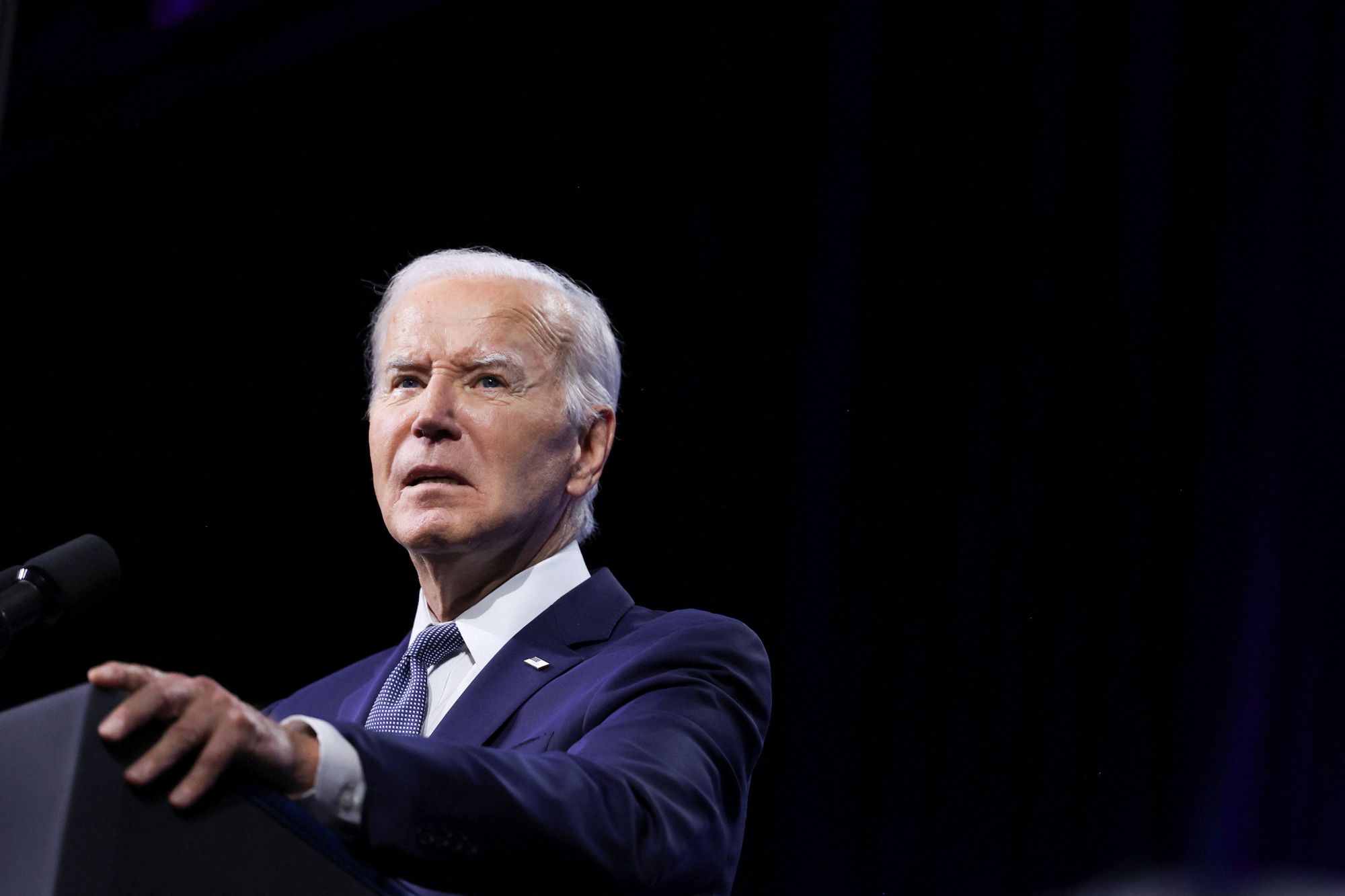 President Joe Biden speaks at the 115th NAACP National Convention in Las Vegas on July 16.