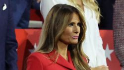 Vice Presidential Nominee Senator J.D. Vance (R-OH) applauds as Melania Trump look on on Day 4 of the Republican National Convention (RNC), at the Fiserv Forum in Milwaukee, Wisconsin, U.S., July 18, 2024. REUTERS/Jeenah Moon