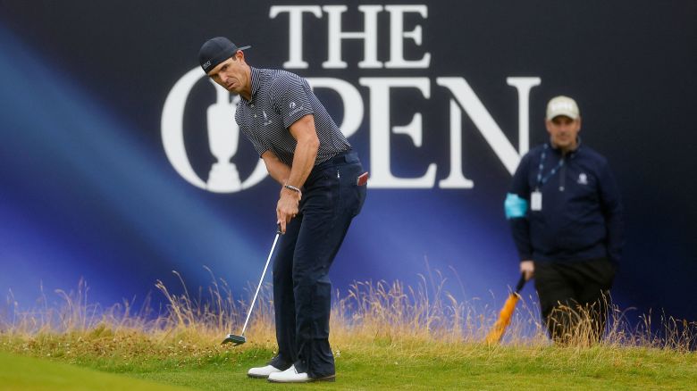 Golf - The 152nd Open Championship - Royal Troon Golf Club, Troon, Scotland, Britain - July 20, 2024
Billy Horschel of the U.S. hits a putt on the 18th hole during the third round REUTERS/Jason Cairnduff