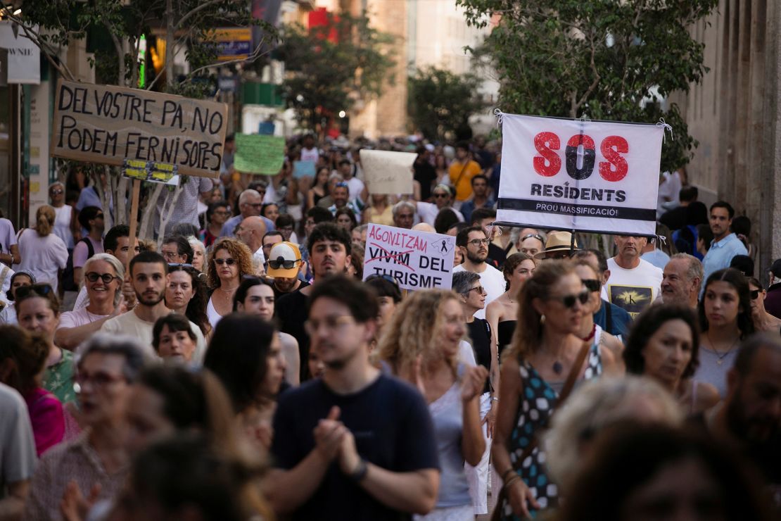 There have been multiple protests by locals in Mallorca this summer.