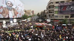 Iranians gather for the memorial procession of assassinated Hamas chief, Ismail Haniyeh in Tehran, Iran, August 1.