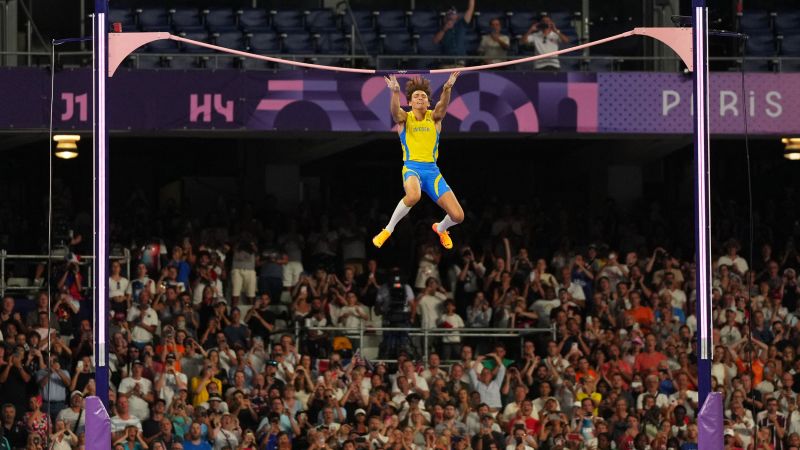 Mondo Duplantis breaks pole vault world record for nine time in his career | CNN