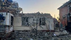 A view shows a damaged house following what local authorities called a Ukrainian military strike, in the course of the Russia-Ukraine conflict in the town of Sudzha in the Kursk Region, Russia, in this handout image released August 6, 2024. Acting Governor of Kursk Region Alexei Smirnov via Telegram/Handout via REUTERS ATTENTION EDITORS - THIS IMAGE HAS BEEN SUPPLIED BY A THIRD PARTY. NO RESALES. NO ARCHIVES. MANDATORY CREDIT.