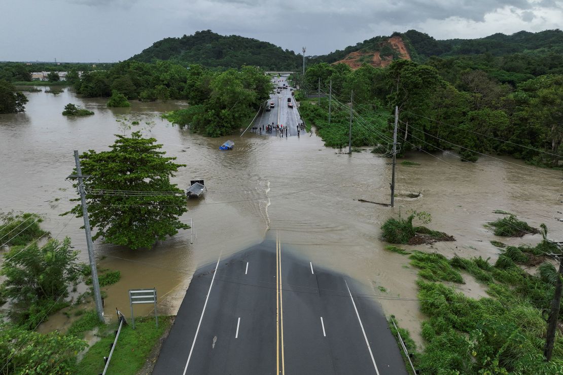 Flooding on the La Plata River in Puerto Rico after Ernesto on August 14.