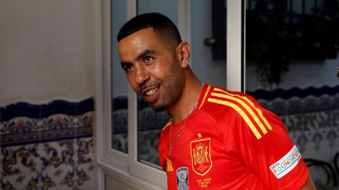 Mounir Nasraoui, father of soccer player Lamine Yamal, at Bar El Cordobes in Rocafonda neighbourhood in Mataro, north of Barcelona, Spain, on July 11, 2024.