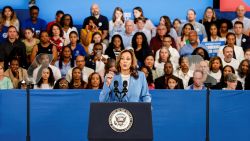 U.S. Vice President and Democratic presidential candidate Kamala Harris speaks at an event at the Hendrick Center for Automotive Excellence in Raleigh, North Carolina, U.S., August 16, 2024. REUTERS/Jonathan Drake