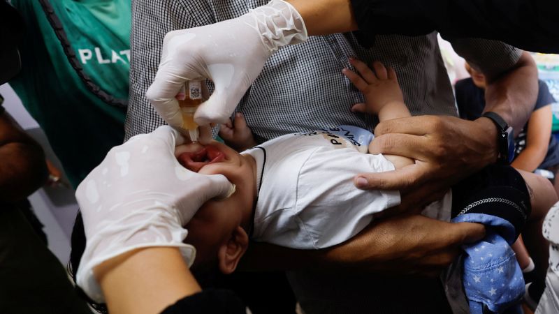 UN-led campaign to vaccinate children against Polio kicks off in Gaza