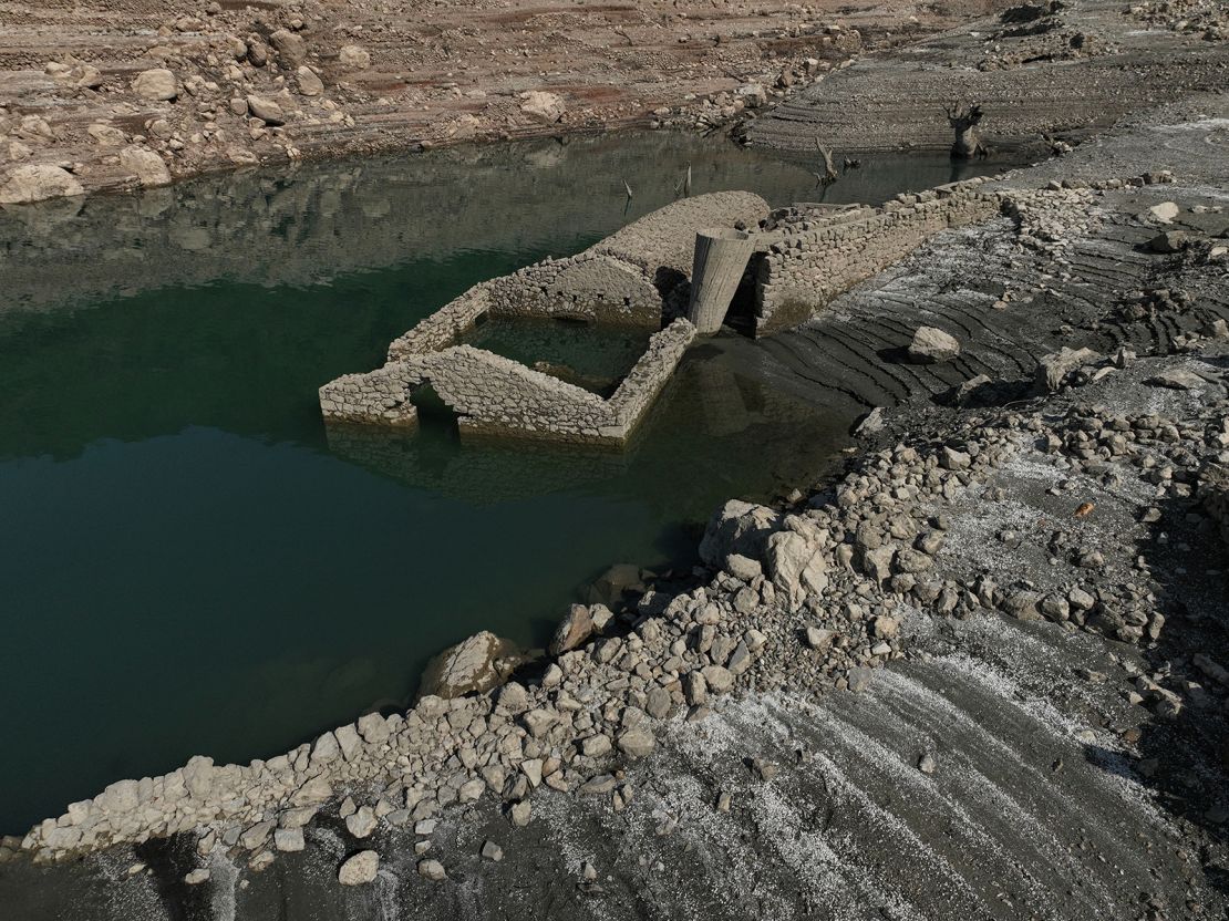 The village was intentially flooded 45 years ago to create a lake that could help meet the water needs of the region.