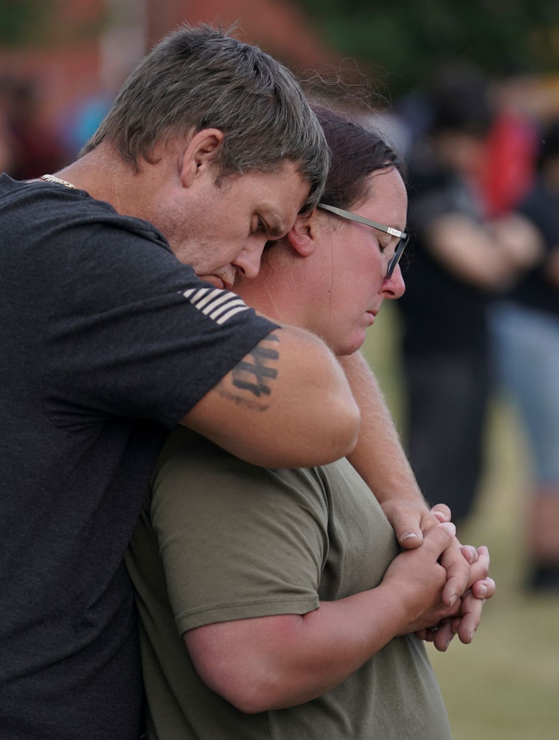 People attend a vigil at Jug Tavern Park following a shooting at Apalachee High School in Winder, Georgia, on Wednesday.