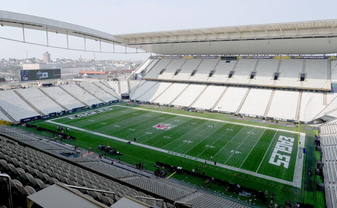 Corinthians' Neo Química Arena is expected to host more than 49,000 fans for the game between the Eagles and the Packers.