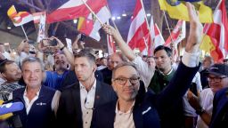 FPÖ leader Herbert Kickl attends his party's election campaign kick-off in Graz, Austria, on September 7.