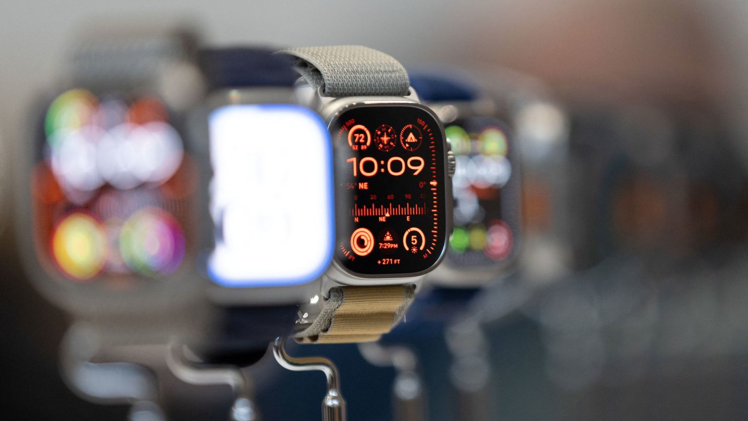 The Apple Watch Ultra 2 is showcased as Apple holds an event at the Steve Jobs Theater on its campus in Cupertino, California, U.S. September 9, 2024. REUTERS/Manuel Orbegozo