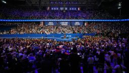 Democratic presidential nominee and U.S. Vice President Kamala Harris holds a campaign rally in Greensboro, North Carolina, U.S., September 12, 2024.