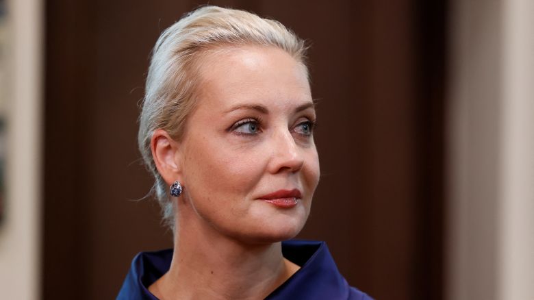 Yulia Navalnaya, widow of late Russian opposition leader Alexey Navalny, during a meeting with Canadian Prime Minister Justin Trudeau in September 2024.