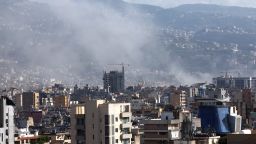 Smoke rises from Beirut southern suburbs, Lebanon September 20, 2024. REUTERS/Mohamed Azakir