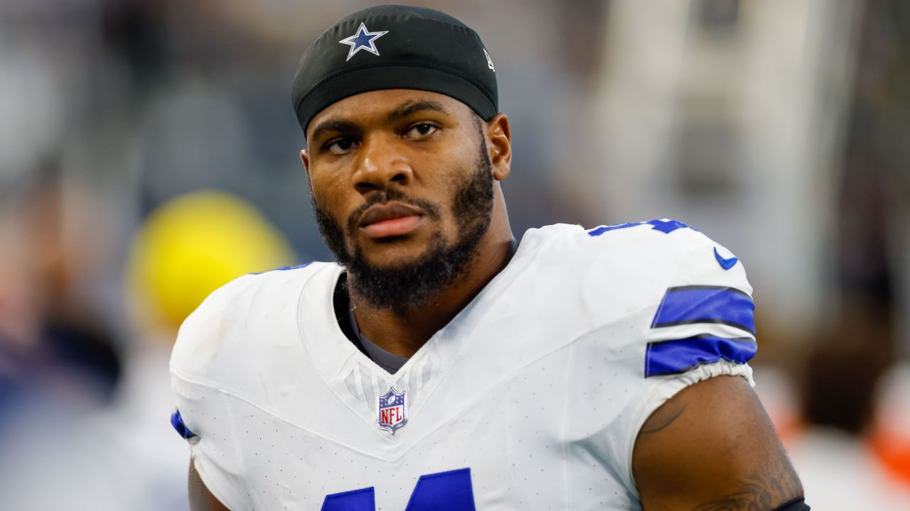 Sep 22, 2024; Arlington, Texas, USA; Dallas Cowboys linebacker Micah Parsons (11) looks on prior to the game against the Baltimore Ravens at AT&T Stadium. Mandatory Credit: Andrew Dieb-Imagn Images