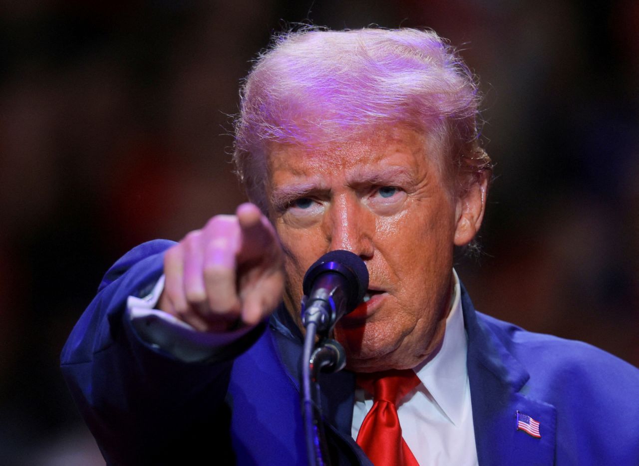 Former President Donald Trump holds a campaign rally in Indiana, Pennsylvania, on September 23.