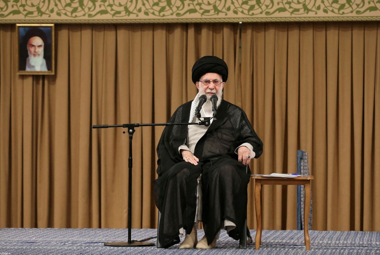 Iran's Supreme Leader Ayatollah Ali Khamenei speaks during a meeting in Tehran, Iran, on September 25.