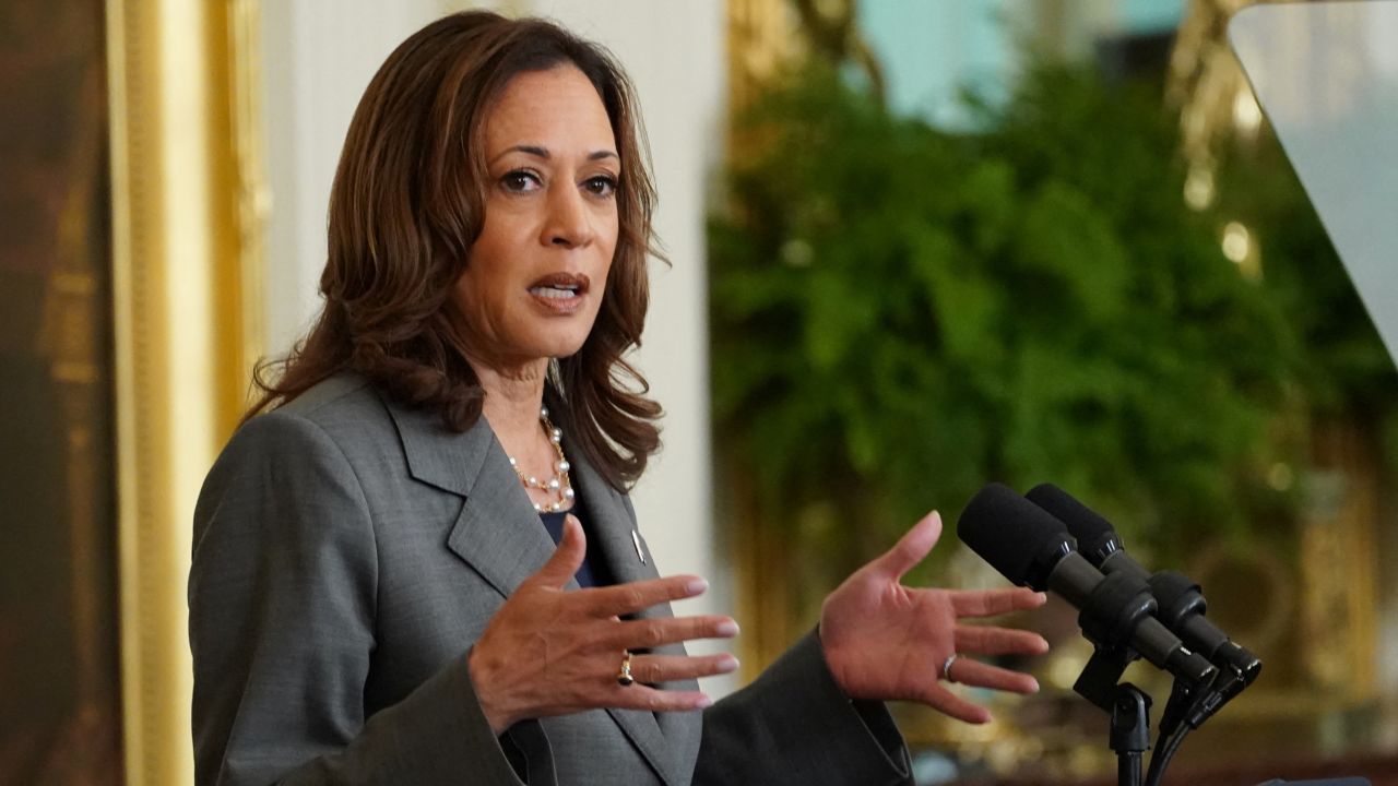 Vice President Kamala Harris delivers remarks on gun violence in America at the White House in Washington, DC, on Thursday, September 26.