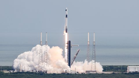 A SpaceX Falcon 9 rocket lifts off carrying NASA's SpaceX Crew-9, Nick Hague and Roscosmos cosmonaut Alexander Gorbunov, to the International Space Station from the Cape Canaveral Space Force Station in Cape Canaveral, Florida, U.S., September 28, 2024.