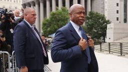 New York City Mayor Eric Adams arrives at the federal court after being charged with bribery and illegally soliciting a campaign contribution from a foreign national, in New York City, U.S., October 2, 2024. REUTERS/Caitlin Ochs