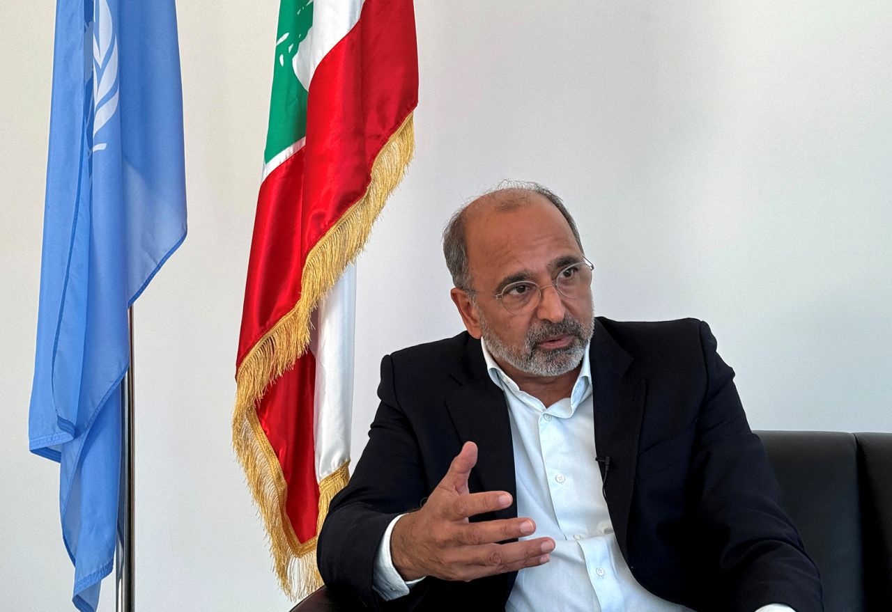 Imran Riza attends an interview in Beirut, Lebanon on October 3.