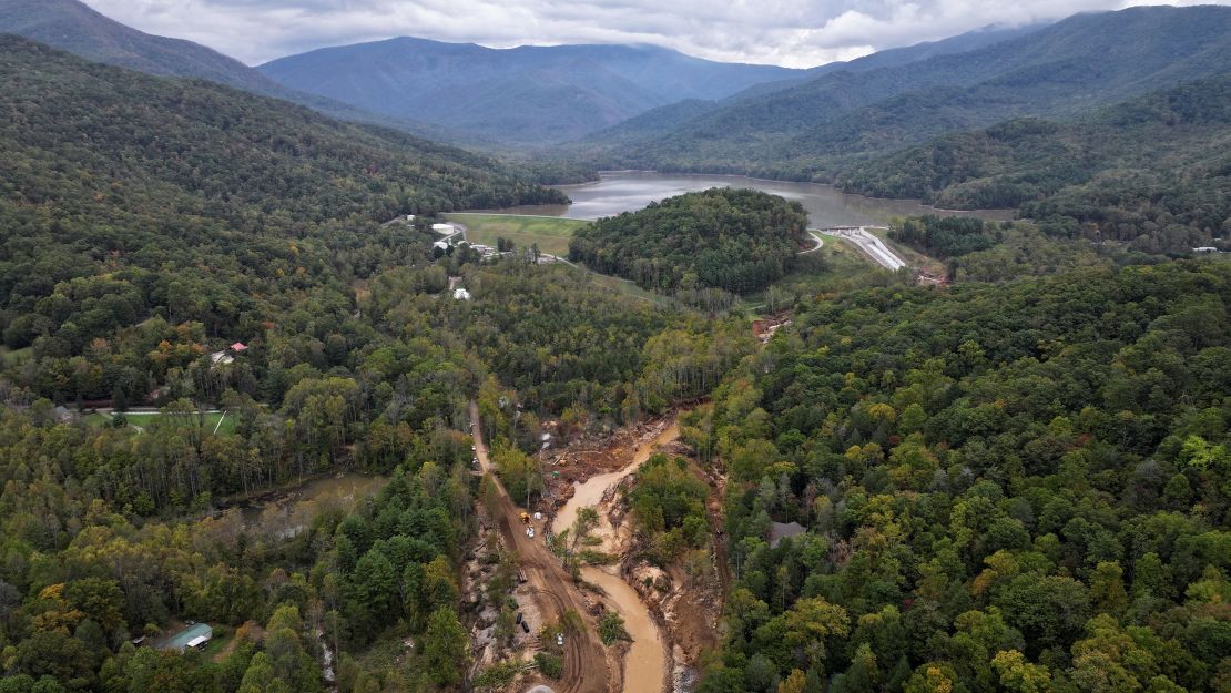 The North Fork Water Treatment Center and the North Fork Reservoir are pictured on October 4.