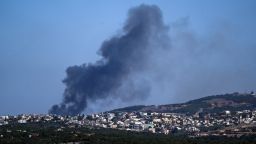 Smoke rises from southern Lebanon following Israeli strikes, amid cross-border hostilities between?Hezbollah?and Israel, as seen from northern Israel, October 8, 2024. REUTERS/Ayal Margolin
ISRAEL OUT. NO COMMERCIAL OR EDITORIAL SALES IN ISRAEL