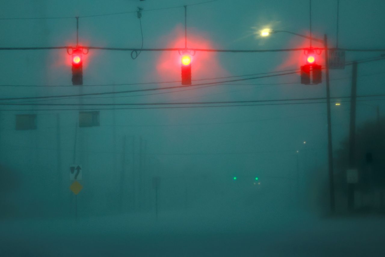 Street lights are seen in Orlando, Florida, on Wednesday.