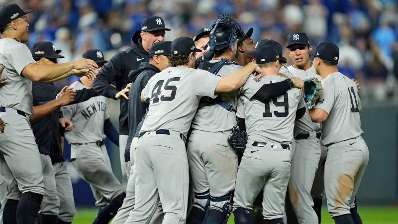 Gerrit Cole is in control as the New York Yankees clinch the ALCS spot with a win over the Kansas City Royals