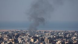 Smoke rises over Beirut's southern suburbs after Israeli air strikes, amid ongoing hostilities between Hezbollah and Israeli forces, as seen from Sin El Fil, Lebanon, October 11, 2024. REUTERS/Amr Abdallah Dalsh