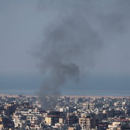 Smoke rises over Beirut's southern suburbs after Israeli air strikes, amid ongoing hostilities between Hezbollah and Israeli forces, as seen from Sin El Fil, Lebanon, October 11, 2024. REUTERS/Amr Abdallah Dalsh