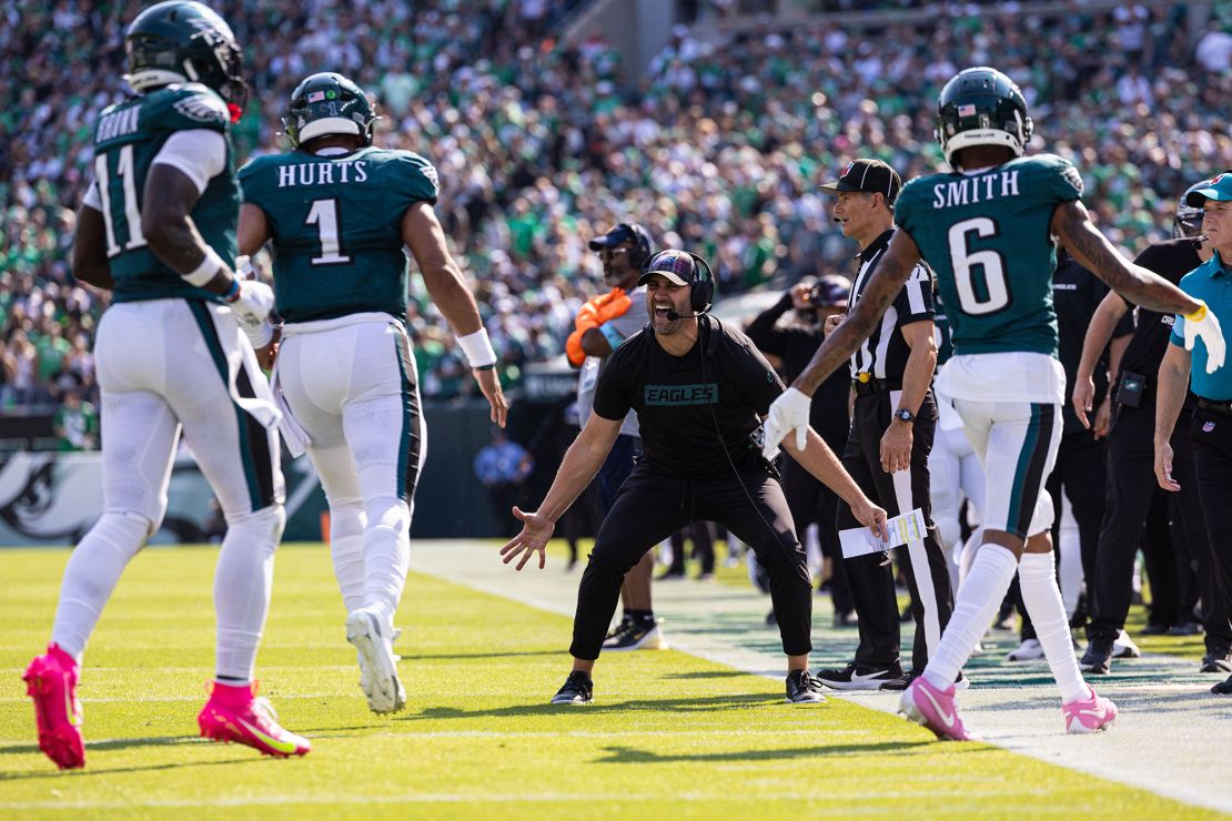 The Eagles finished their 2024 regular season with 14 wins, tying the franchise record for most victories in a campaign.