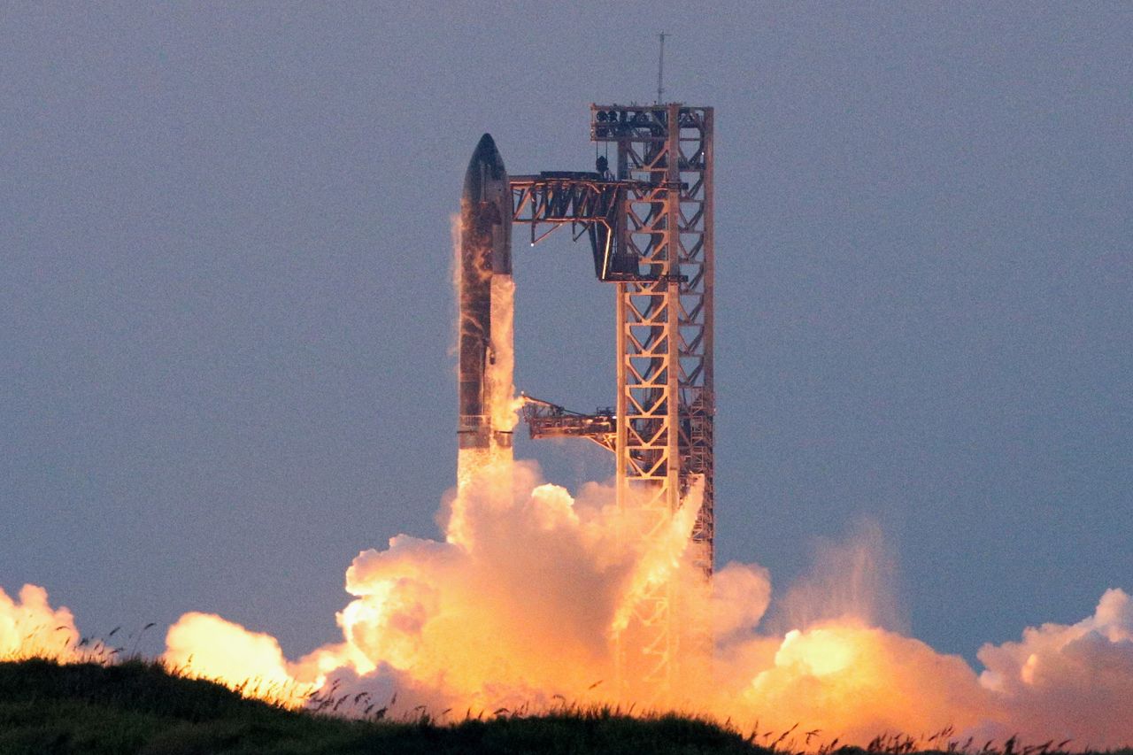 SpaceX's Starship lifts off during its fifth flight test near Brownsville, Texas, on October 13.