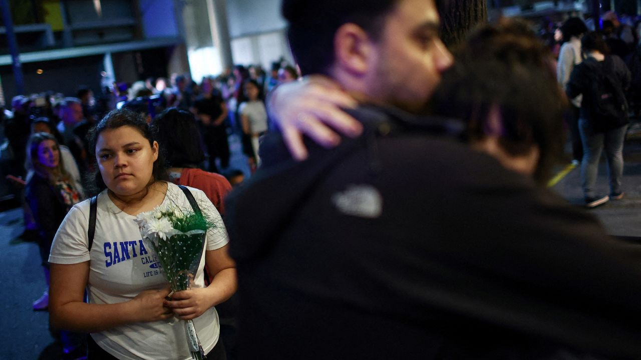 Fans held an impromptu vigil and moment of silence in Buenos Aires, Argentina, on October 16.