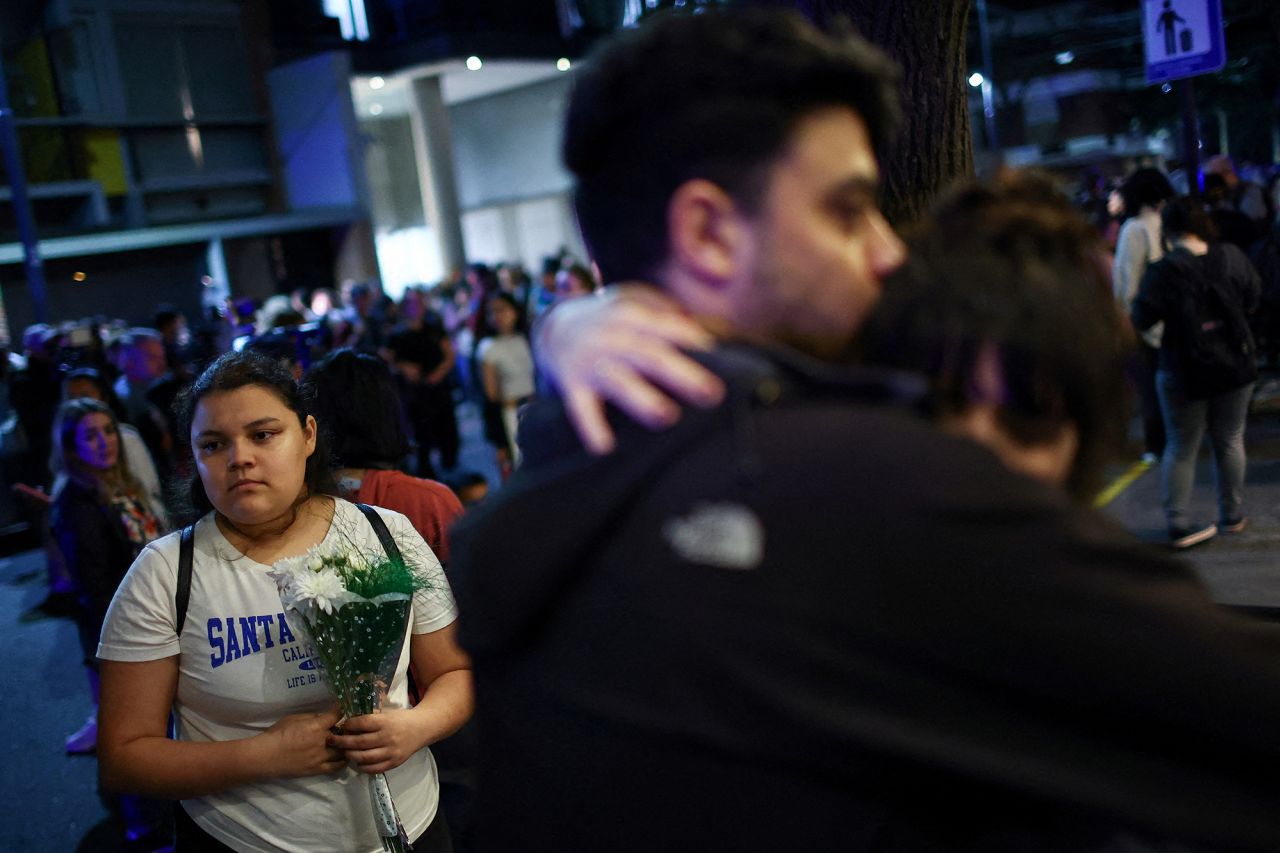 Fans held an impromptu vigil and moment of silence in Buenos Aires, Argentina, on October 16.