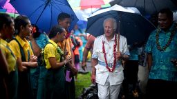 King Charles visits O Le Pupu-Pue National Park in Samoa October 24, 2024 on Thursday, at the start of the Commonwealth summit.