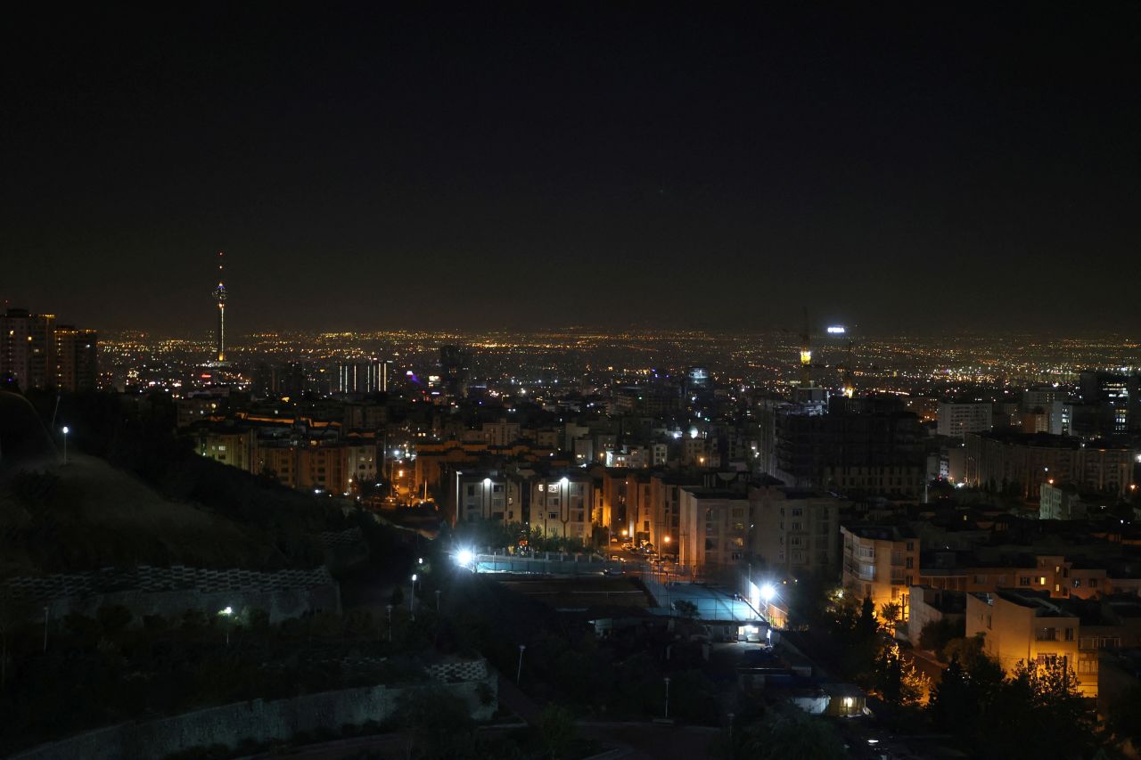 A general view of Tehran, Iran after several explosions were heard on October 26.