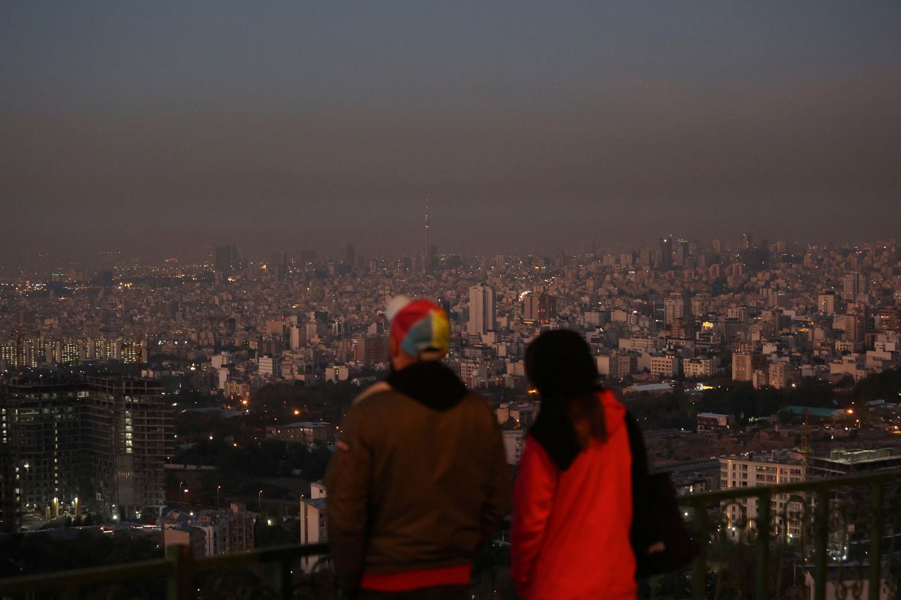 A general view of Tehran after several explosions were heard, in Tehran, Iran, on October 26, 2024.