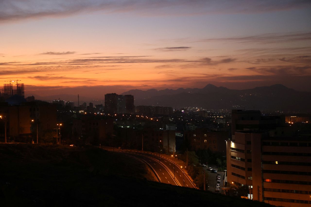 A general view of Tehran after several explosions were heard, in Tehran, Iran, on October 26, 2024.