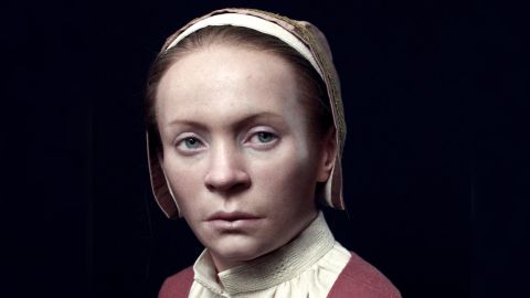 A three-dimensional reconstruction of Zosia's face, a woman buried as a vampire, is pictured, in this undated handout photo taken in Stockholm, Sweden. Oscar Nilsson - Project Pien/Handout via REUTERS THIS IMAGE HAS BEEN SUPPLIED BY A THIRD PARTY NO RESALES. NO ARCHIVES. MANDATORY CREDIT.