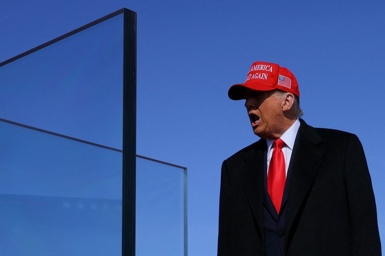 Former President Donald Trump is seen at a rally in Lititz, Pennsylvania, on Sunday.