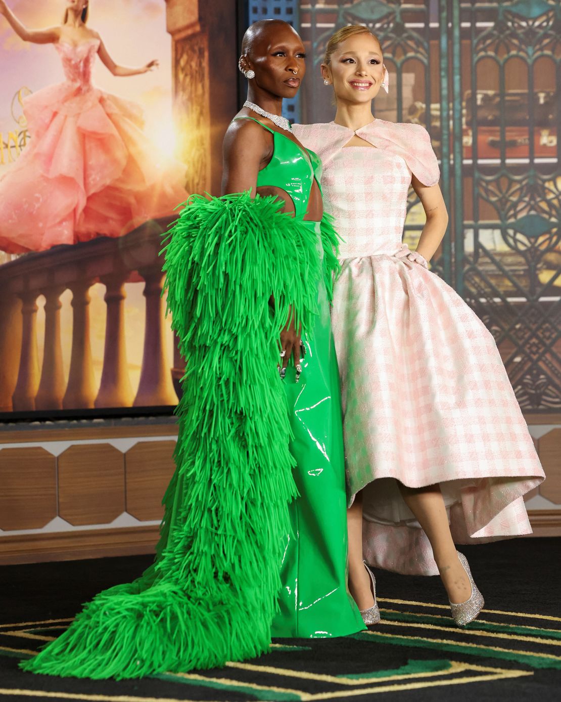 Cynthia Erivo and Ariana Grande at the “Wicked” premiere in Los Angeles in November.