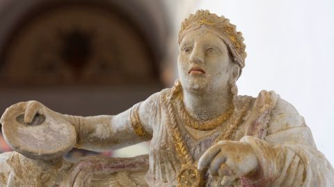 Italy's Carabinieri presents recovered Etruscan archaeological artefacts, in Rome, Italy, November 19, 2024. REUTERS/Remo Casilli
