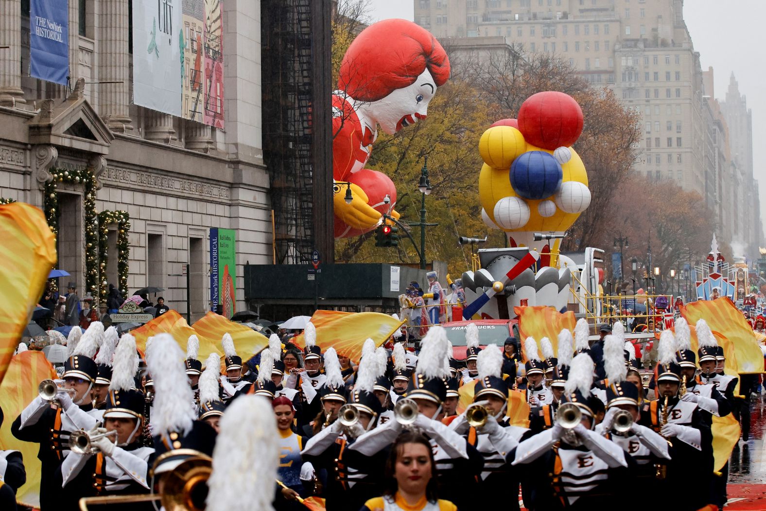 The Ronald McDonald balloon floats during the parade in New York on Thursday.