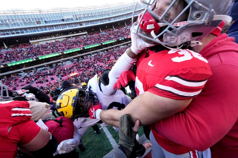 Michigan’s Stunning Upset Over Ohio State Ends in Brawl After Intense Rivalry Game